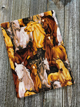 Load image into Gallery viewer, All Over Horses Padded Book Sleeve | BookGoodies | Book Pocket | Protective Book Bag | Book Pouch | Horse Lover Bookish Nerd Gift
