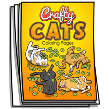 Load image into Gallery viewer, Crafty Cats Coloring Pages - Digital Download

