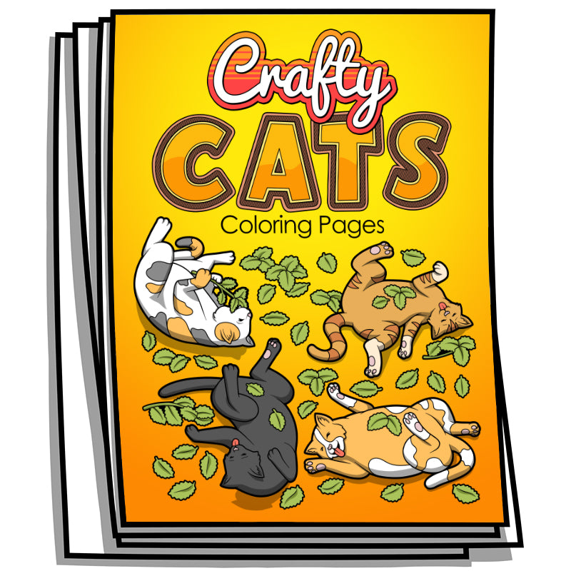 Crafty Cats Coloring Pages - Digital Download