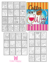Load image into Gallery viewer, Coffee Now, Wine Later Coloring Pages
