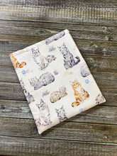 Load image into Gallery viewer, Watercolor Cats Padded Book Sleeve | BookGoodies | Book Pocket | Protective Book Bag | Book Pouch | Bookish Nerd Gift
