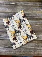 Load image into Gallery viewer, Running Horses Padded Book Sleeve | Kindle Accessory | Book Pocket | Protective Book Bag | Book Pouch | Horse Lover Bookish Nerd Gift
