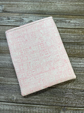 Load image into Gallery viewer, Pink Book Stacks on Bookshelves Padded Book Sleeve | Book Pocket | Protective Book Bag | Book Pouch | Bookish Nerd Gift Kindle Accessory
