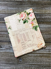 Load image into Gallery viewer, Rosalinda with Roses Bookish Nerd Gift Fleece Padded Book Sleeve | Kindle Accessory | Book Pocket | Protective Book Bag | Book Pouch
