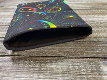 Load image into Gallery viewer, Galaxy Celestial Moons Padded Book Sleeve | Book Pocket | Protective Book Bag | Book Pouch | Bookish Nerd
