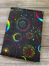 Load image into Gallery viewer, Galaxy Celestial Moons Padded Book Sleeve | Book Pocket | Protective Book Bag | Book Pouch | Bookish Nerd
