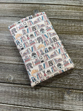 Load image into Gallery viewer, Cats Literary Shelfie on Library Shelves Cotton Padded Book Sleeve  Book Pocket | Protective Book Bag | Book Pouch | Bookish Nerd Gift

