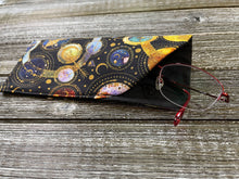 Load image into Gallery viewer, Soft Padded Eyeglass Case - Celestial Planets Stars - Great for Reading Glasses, Regular Glasses and Sunglasses
