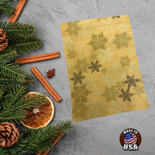Neutral Metallic Snowflakes Padded Book Sleeve | Book Pocket | Protective Book Bag | Book Pouch | Bookish Nerd Gift